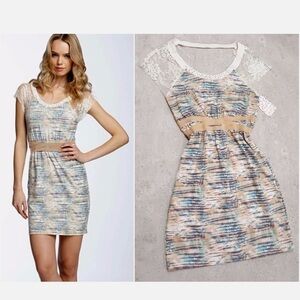 Free People Mini Dress with Lace Detail